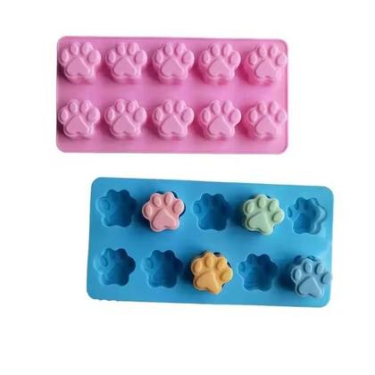 Imagem de Molde Silicone 10 Patinhas Patas Chocolate Sabonete Resina