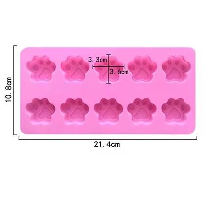 Imagem de Molde Silicone 10 Patinhas Patas Chocolate Sabonete Resina