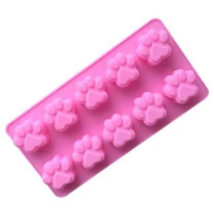 Imagem de Molde Silicone 10 Patinhas Patas Chocolate Sabonete Resina