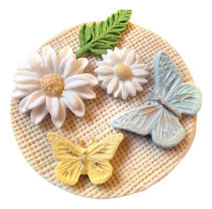 Imagem de Molde Silicone 3 Borboletas Biscuit Confeitaria Gesso Decoração