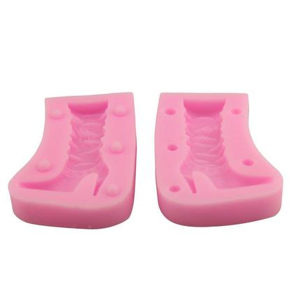 Imagem de Molde Silicone Botas Sapato Salto 3d Fondant Biscuit Resina