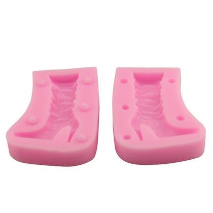 Imagem de Molde Silicone Botas Sapato Salto 3D Fondant Biscuit Resina