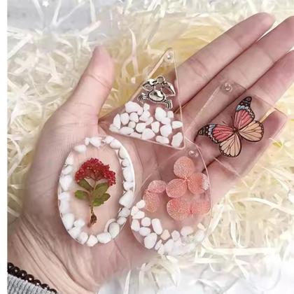 Imagem de Molde Silicone Brinco Joia Artesanato Resina Pingente 17,7Cm