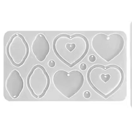 Imagem de Molde Silicone Brinco Joia Artesanato Resina Pingente 17,7Cm