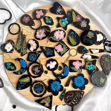 Imagem de Molde Silicone Brinco Joia Artesanato Resina Pingente 17,7Cm