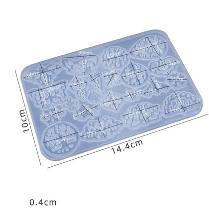 Imagem de Molde Silicone Brincos Joia Pingente Resina Borboleta Flores