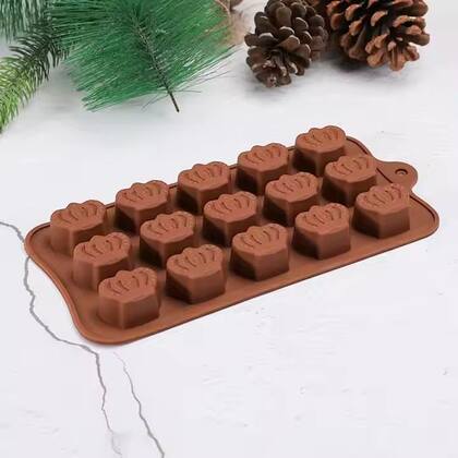 Imagem de Molde Silicone Chocolate Bombom Doces Coroa Fondant 21.5cm