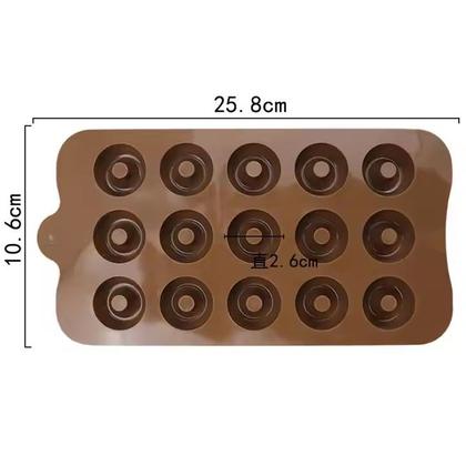 Imagem de Molde Silicone Chocolate Bombom Rosquinhas Biscoito Bolacha