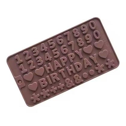 Imagem de Molde Silicone Chocolate Numeros Aniversario Fondant Biscuit