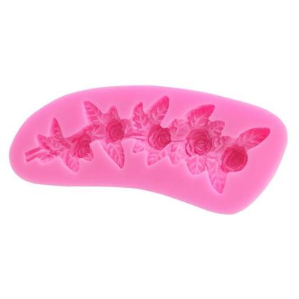 Imagem de Molde Silicone Flores Flor Rosas Guirlanda Grinalda Videira