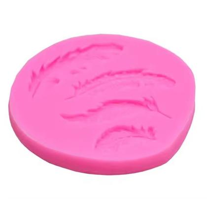 Imagem de Molde Silicone Folhas Penas Pena Folha Confeiteiro Fondant