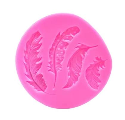 Imagem de Molde Silicone Folhas Penas Pena Folha Confeiteiro Fondant