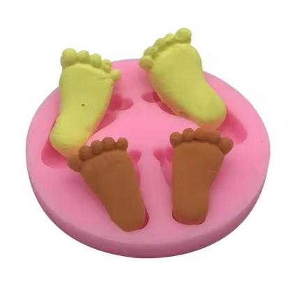Imagem de Molde Silicone Pes Pezinhos Cha Bebe Nenem Fondant Biscuit