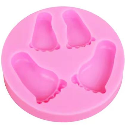 Imagem de Molde Silicone Pes Pezinhos Cha Bebe Nenem Fondant Biscuit