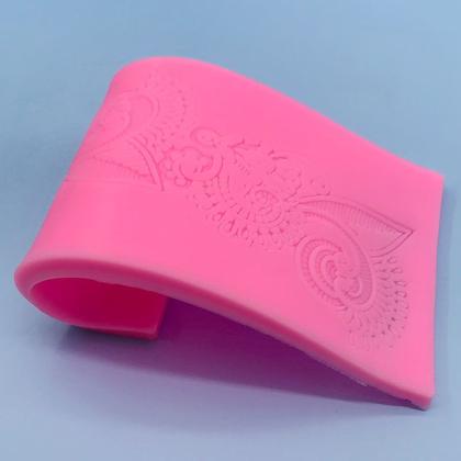 Imagem de Molde Silicone Textura Bolo Decoraçao Renda Açucar Fondant