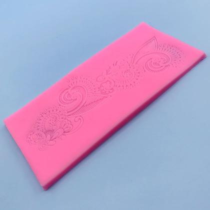 Imagem de Molde Silicone Textura Bolo Decoraçao Renda Açucar Fondant