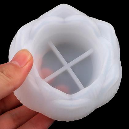 Imagem de Molde Silicone Vela Lotus Cinzeiro Vaso Gesso Resina Cimento