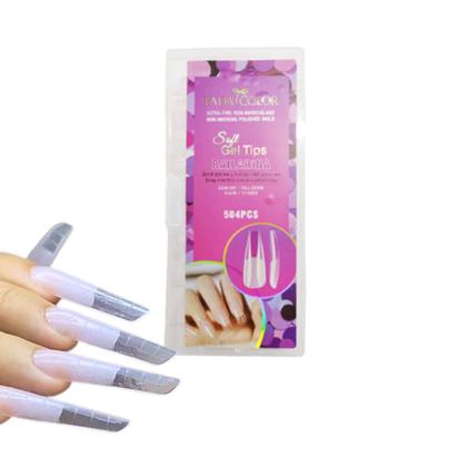 Imagem de Molde Tips F1 Bailarina Base Texturizada Unhas Gel 240pçs