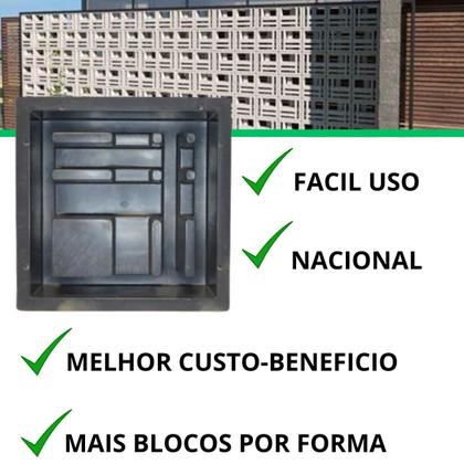 Imagem de Molde Trançado Elemento Vazado Cobogó Combosé Parede Fachada Divisória 30x30x9 Ventilação Janela