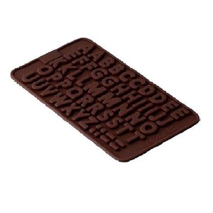 Imagem de Moldes de chocolate de silicone Molde de alfabeto duplo