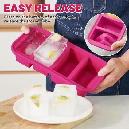 Imagem de Moldes de congelador de silicone AgiGear com tampas para sopa e molho vermelho