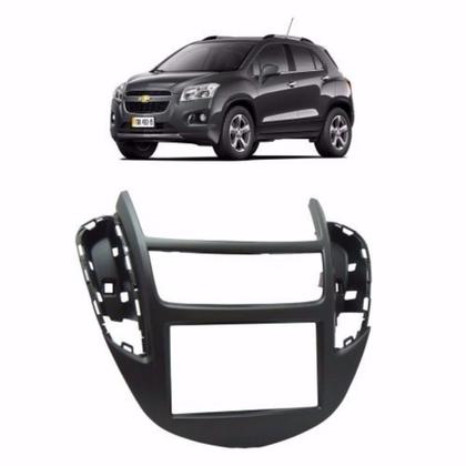 Imagem de Moldura 2 Din 7 Polegadas Fiamon Chevrolet Gm Tracker 2014 a 2016 Preta