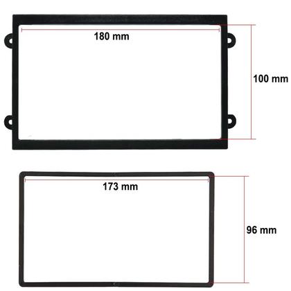 Imagem de Moldura 2 Din Cobalt Spin Onix Novo Prisma 2013 à 2018 Preta Painel Multimidia 6.2 e 7 Polegadas