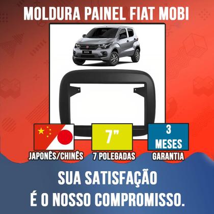 Imagem de Moldura 2 Din Mobi 2017 2018 2019 2020 2021 2022 Painel Fiat 7 Polegadas Padrão Chinês Japonês