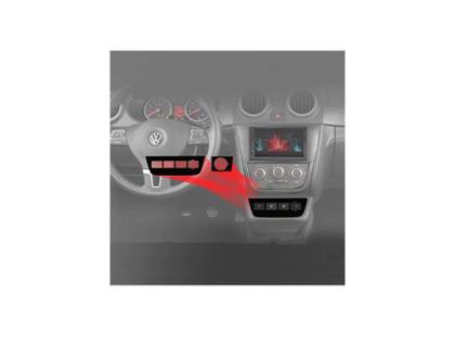 Imagem de Moldura 2 Din VW G5 Gol, Saveiro, Voyage Suporte 4 Botões - Preta