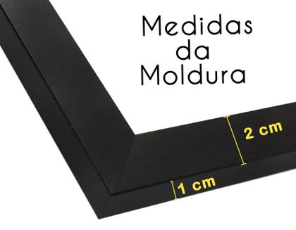 Imagem de Moldura 50x75 Com Vidro Quadro 75x50 Madeira Para Foto Poster Canvas