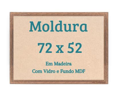 Imagem de Moldura 52x72 Quebra Cabeça 1000 Peças com Vidro 72x52