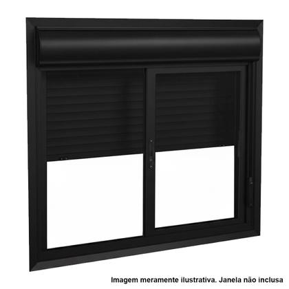 Imagem de Moldura 5cm Guarnição Em Pvc Porta Janela Preto Liso 6m