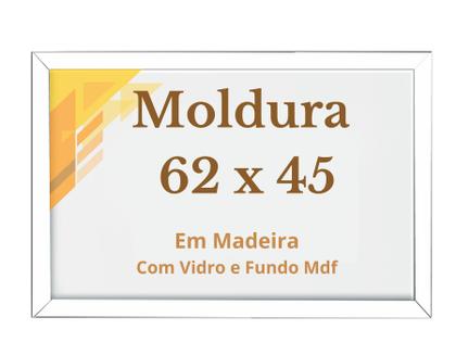 Imagem de MOLDURA 62x45 COM VIDRO E FUNDO MDF PARA FOTO IMAGEM OU QUEBRA CABEÇA