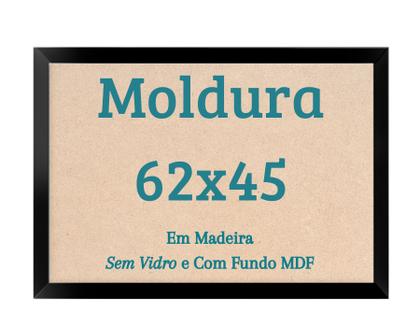Imagem de Moldura 62x45 Para Quebra Cabeça 1000 Pçs Sem Vidro com Fundo MDF