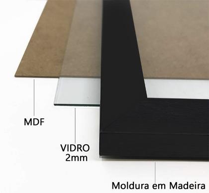 Imagem de MOLDURA 70x50 COM VIDRO E FUNDO MDF PARA FOTO IMAGEM 50x70 OU QUEBRA CABEÇA