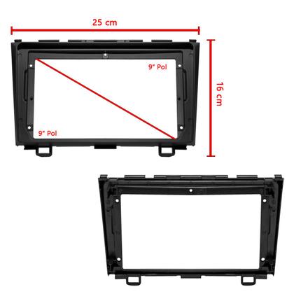 Imagem de Moldura 9 Polegadas Crv 2007 à 2011 Preta Painel Central Multimidia Expex Epx9ho002 Som