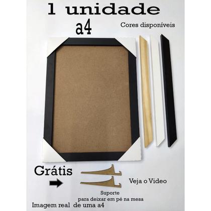 Imagem de Moldura A4  Com MDF( Sem Vidro e sem Acetato) 21x30cm