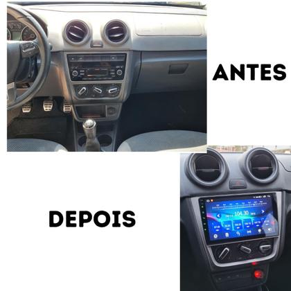 Imagem de Moldura Acabamento Painel VolksWagen Gol Saveiro Voyage 2012 2013 2014 2015 2016 G6 9 Polegadas