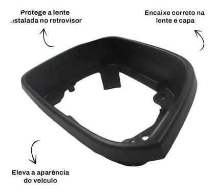 Imagem de Moldura Aro Capa Carcaça Retrovisor Onix 2020 2021 2022 Plus Lado Esquerdo