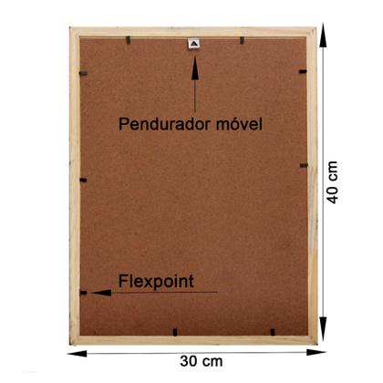 Imagem de Moldura Branca 30x40 Com Fundo Em Eucatex Para Decoração e Arte Artesanal