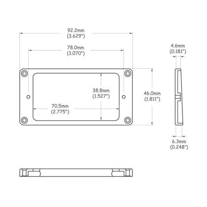 Imagem de Moldura Captador Humbucker Creme (2 Peças) Spirit MT30R-IV