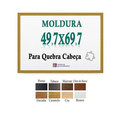 Imagem de Moldura Caramelo 49,7X69,7 Cm Quebra Cabeça 1000 Peças Petg