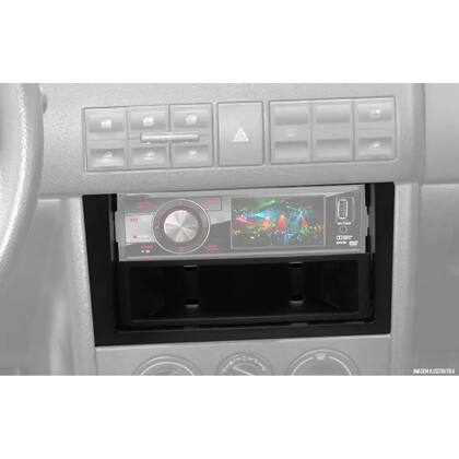 Imagem de Moldura De Painel 1 Din Vw Gol G3  + Porta Objeto - Para CD / MP3 DVD Retrátil