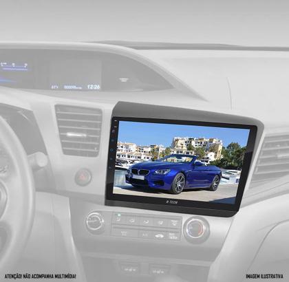 Imagem de Moldura De Painel 2 Din 9" Polegadas Honda Civic 2012 2013 2014 2015 2016 - Grafite
