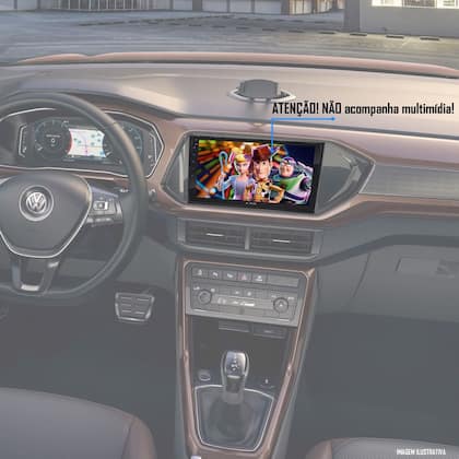 Imagem de Moldura De Painel 2 Din 9 Polegadas Vw Novo Polo 2017 em Diante