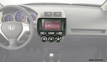 Imagem de Moldura De Painel 2 Din Honda Fit 2003 2004 2005 2006 2007