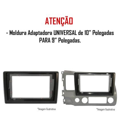 Imagem de Moldura de Painel Adaptadora 10" Polegadas para 9" Polegadas Universal