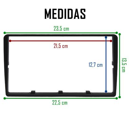 Imagem de Moldura de Painel Adaptadora Multimídia  9" Polegadas chinês para 8" Polegadas Japonês Fiamon Black Piano