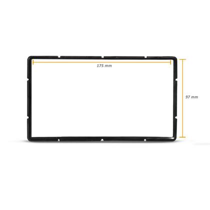 Imagem de Moldura do Painel 2 Din Sentra, Versa e March 2014 a 2016 Preto Padrão Japonês e Chinês