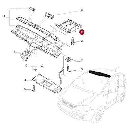 Imagem de Moldura Do Retrovisor Interno Tampa Console Do Teto Idea